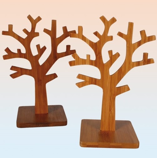 KASESSS Schmuckbaum Aus Holz - Ohrringhalter Mit 64 Löchern Für 32 Paar Ohrringe