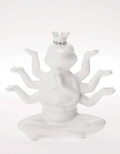 Ganesha Froschkönig Keramik Deko Figur Frosch Frog